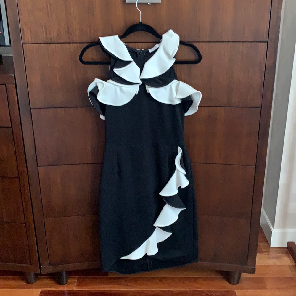 Ann Fontaine black & White dress